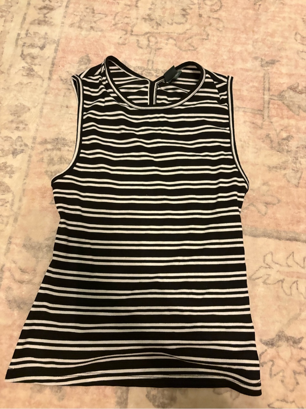 wild fable Black and White Striped Sleeveless Tank